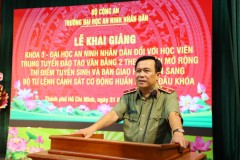 Trường Đại học An ninh nhân dân tổ chức Lễ Khai giảng Khóa 3 - Đại học An ninh nhân dân đối với học viên trúng tuyển đào tạo văn bằng 2 theo Đề án mở rộng thí điểm tuyển sinh