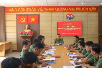 Trường Đại học An ninh nhân dân tổ chức Hội thi Chủ nhiệm trung đội giỏi năm học 2023 - 2024