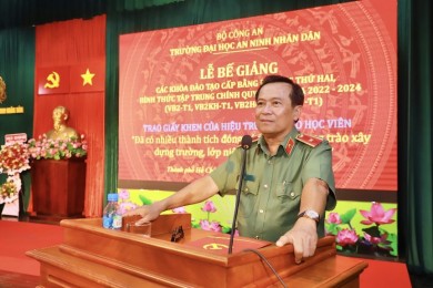 Trường Đại học An ninh nhân dân tổ chức Lễ Bế giảng và trao bằng tốt nghiệp cho học viên Văn bằng 2, Khóa 1, hình thức đào tạo chính quy