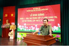 Trường Đại học An ninh nhân dân tổ chức Lễ Khai giảng Khóa 1 - Đào tạo trung cấp lý luận chính trị hệ tập trung (lớp thứ 2, lớp thứ 3, lớp thứ 4) năm 2024 mở tại Trường