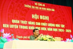 Trường Đại học An ninh nhân dân tổ chức Hội nghị quán triệt nâng cao chất lượng học tập, rèn luyện trong khối học viên, năm học 2024 - 2025