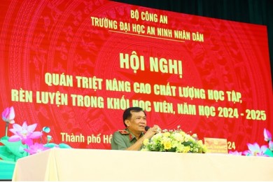 Trường Đại học An ninh nhân dân tổ chức Hội nghị quán triệt nâng cao chất lượng học tập, rèn luyện trong khối học viên, năm học 2024 - 2025