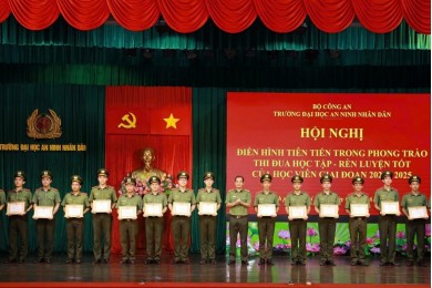 Trường Đại học An ninh nhân dân tổ chức Hội nghị điển hình tiên tiến trong phong trào thi đua học tập - rèn luyện tốt khối học viên giai đoạn 2023 - 2025