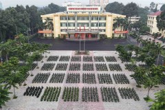 Trường Đại học An ninh nhân dân tổ chức cho học viên tham gia hoạt động đi bộ "Cùng Việt Nam tiến bước"