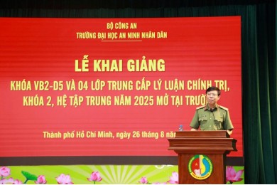 Trường Đại học An ninh nhân dân tổ chức Lễ Khai giảng các lớp Khóa 2 - Đào tạo trung cấp lý luận chính trị, hệ tập trung và Khóa 5 – Đối với công dân tốt nghiệp trình độ đại học trở lên.