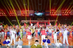 Trường Đại học An ninh nhân dân tổ chức cho học viên tham gia cổ vũ Giải bóng chuyền Công an, Cảnh sát quốc tế 2025