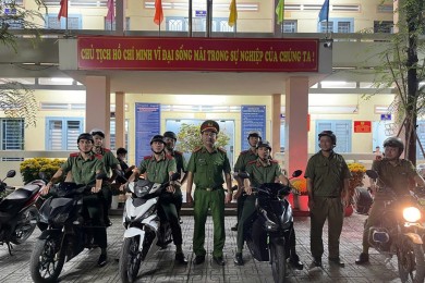 Học viên Trường Đại học An ninh nhân dân phối hợp, hỗ trợ tuần tra đảm bảo an ninh trật tự trên địa bàn đóng quân dịp Tết Nguyên đán Bính Ngọ 2026