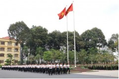 Đơn vị dự bị chiến đấu Trường Đại học An ninh nhân dân tăng cường tuần tra, huấn luyện đảm tuyệt đối an toàn bầu cử