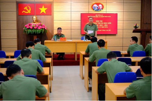 Học viên Trường Đại học An ninh nhân dân hưởng ứng tích cực Hội thi Chủ nhiệm trung đội giỏi năm học 2025 - 2026 