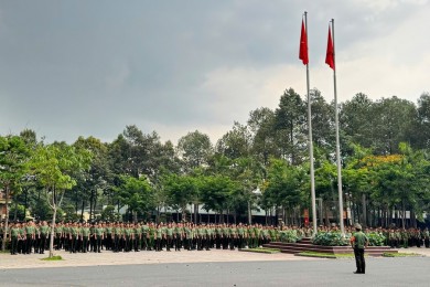 Đơn vị dự bị chiến đấu Trường Đại học An ninh nhân dân duy trì trạng thái sẵn sàng chiến đấu, tăng cường báo động hành quân trong dịp Lễ 30/4 và 01/5