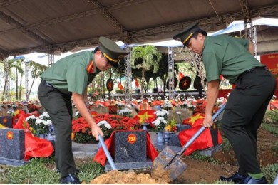 Trường Đại học An ninh nhân dân tổ chức cho cán bộ, học viên tham gia phục vụ Lễ viếng, truy điệu và an táng hài cốt liệt sĩ tại Thành phố Hồ Chí Minh