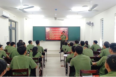 Học viên Trường Đại học An ninh nhân dân phát huy tinh thần Nghị quyết số 31-NQ/TW trong học tập, rèn luyện