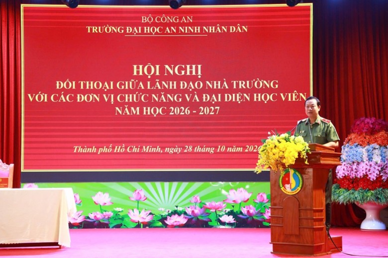 Tổ chức Hội nghị đối thoại định kỳ giữa lãnh đạo Nhà trường với các đơn vị chức năng và đại diện học viên năm học 2026 – 2027