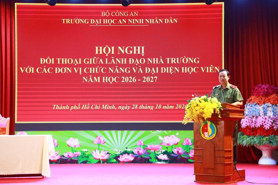 Tổ chức Hội nghị đối thoại định kỳ giữa lãnh đạo Nhà trường với các đơn vị chức năng và đại diện học viên năm học 2026 – 2027 Tổ chức Hội nghị đối thoại định kỳ giữa lãnh đạo Nhà trường với các đơn vị chức năng và đại diện học viên năm học 2026 – 2027