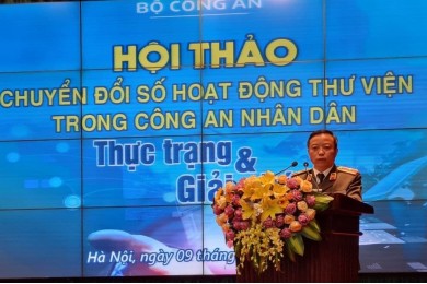 Đoàn đại biểu Trường Đại học An ninh nhân dân tham dự Hội thảo khoa học cấp Bộ “Chuyển đổi số hoạt động thư viện trong CAND: Thực trạng và giải pháp”