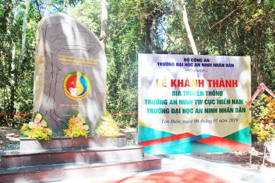 Khánh thành Bia truyền thống Trường An ninh Trung Ương Cục miền Nam