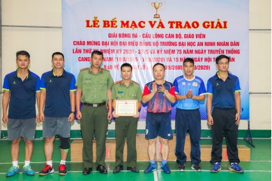 Sôi nổi Giải Bóng đá, Cầu lông chào mừng Đại hội đại biểu Đảng bộ Trường Đại học An ninh nhân dân lần thứ XV, nhiệm kỳ 2020 - 2025