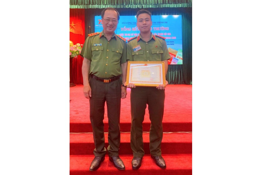 Sinh viên Trường Đại học An ninh nhân dân và Cuộc thi Đại sứ Văn hóa đọc trong Công an nhân dân năm 2020.