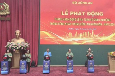 Trường Đại học An ninh nhân dân tham dự Lễ phát động Tháng hành động ATVSLĐ và Tháng Công nhân năm 2026