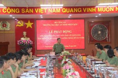 Trường Đại học An ninh nhân dân tổ chức phát động ủng hộ nhân dân miền Trung 