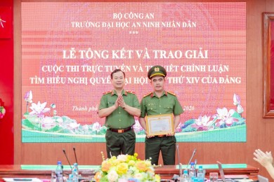 Trường Đại học An ninh nhân dân tổ chức Lễ tổng kết và trao giải Cuộc thi tìm hiểu Nghị quyết Đại hội XIV của Đảng